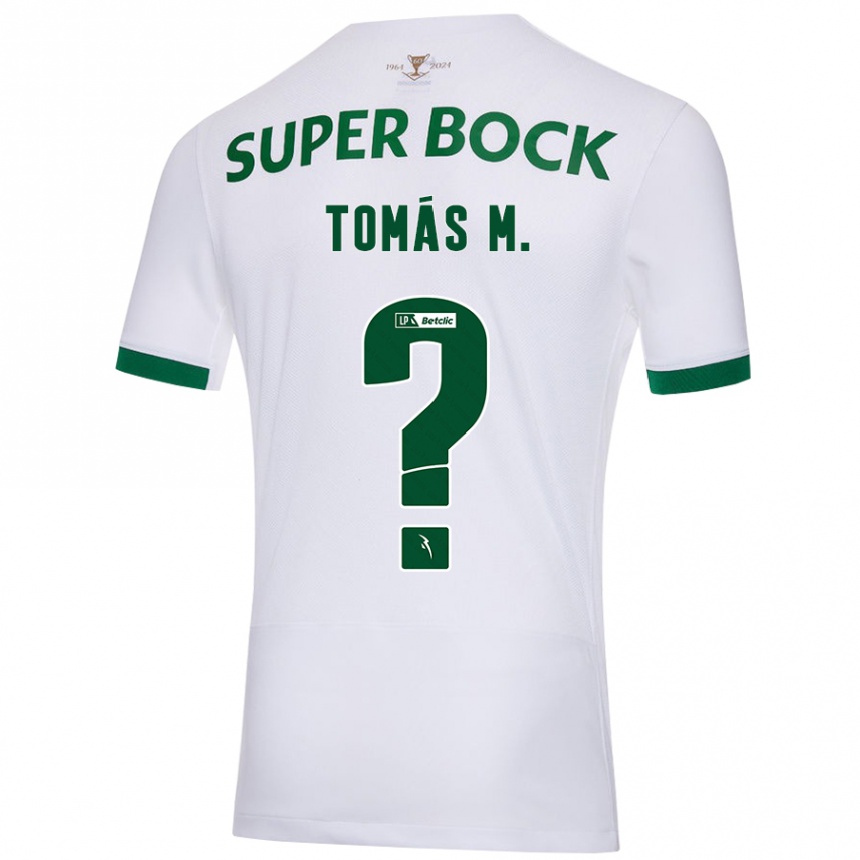 Kids Football Tomás Mendes #0 White Green Away Jersey 2024/25 T-Shirt