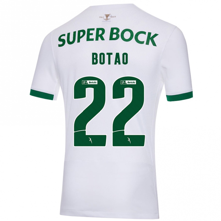 Kids Football Martim Botão #22 White Green Away Jersey 2024/25 T-Shirt