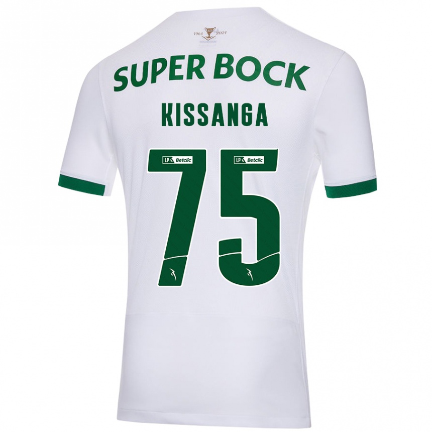 Kids Football Manuel Kissanga #75 White Green Away Jersey 2024/25 T-Shirt