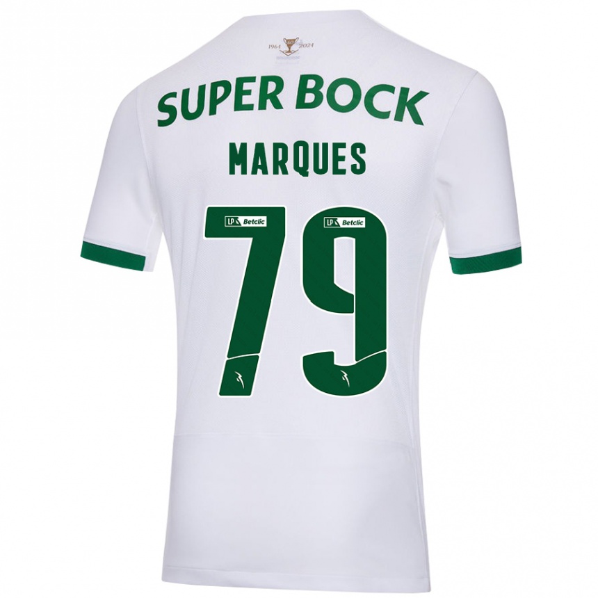 Kids Football Rodrigo Marquês #79 White Green Away Jersey 2024/25 T-Shirt