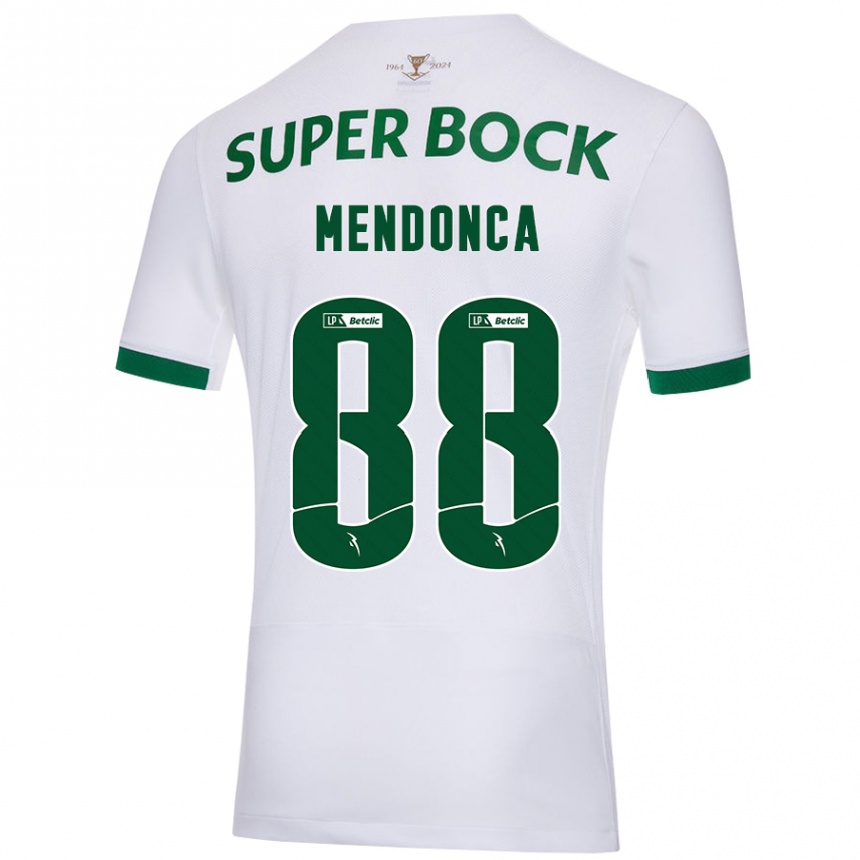 Kids Football Manuel Mendonça #88 White Green Away Jersey 2024/25 T-Shirt