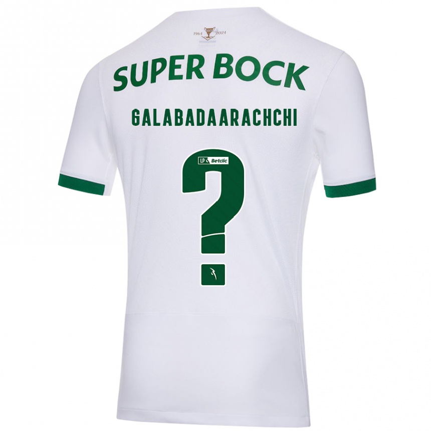 Kids Football Jacynta Galabadaarachchi #0 White Green Away Jersey 2024/25 T-Shirt