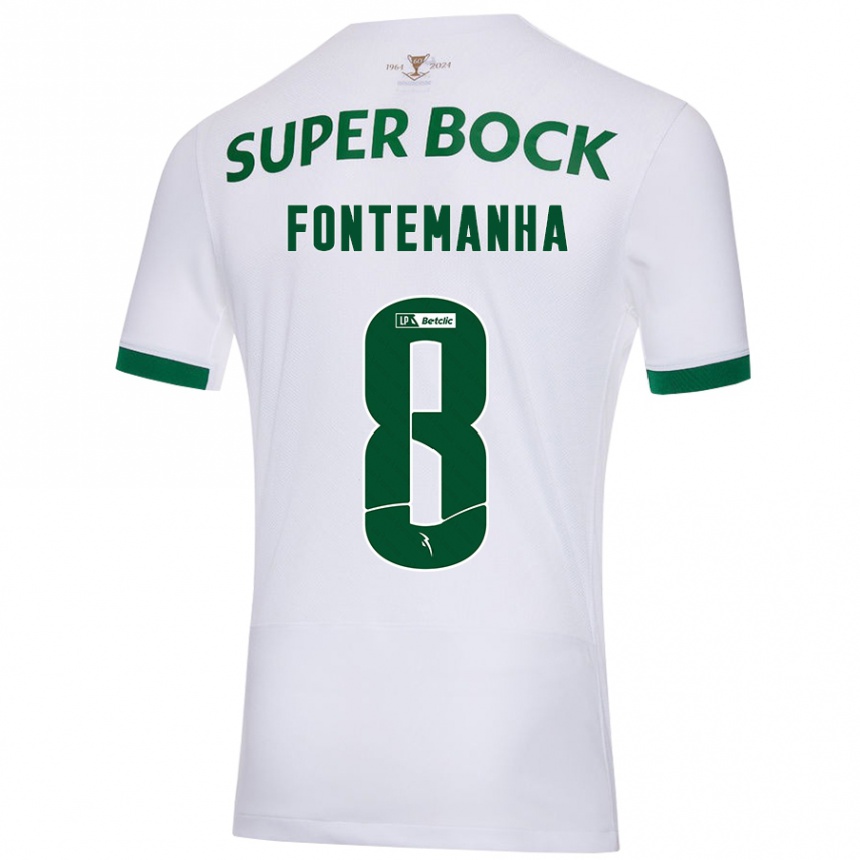 Kids Football Rita Fontemanha #8 White Green Away Jersey 2024/25 T-Shirt