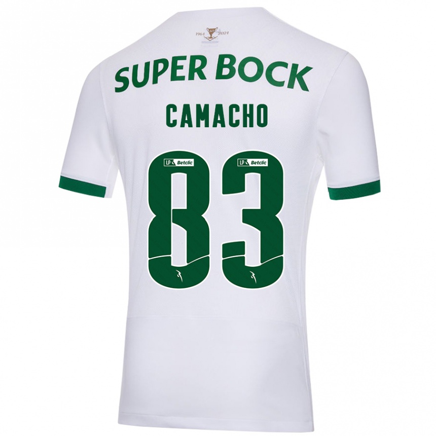 Kids Football Rafael Camacho #83 White Green Away Jersey 2024/25 T-Shirt