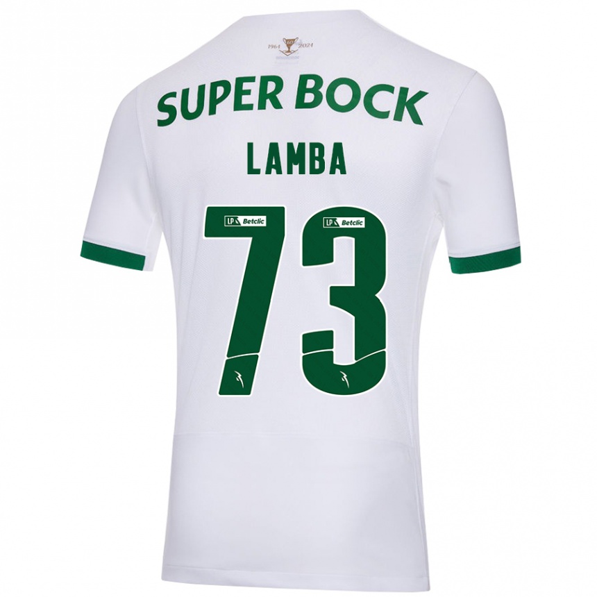 Kids Football Chico Lamba #73 White Green Away Jersey 2024/25 T-Shirt