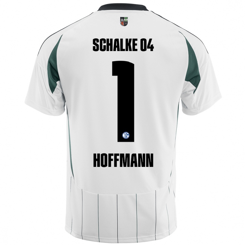 Kids Football Ron-Thorben Hoffmann #1 White Green Away Jersey 2024/25 T-Shirt