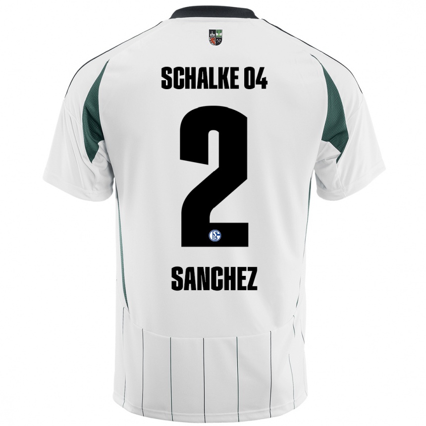 Kids Football Felipe Sánchez #2 White Green Away Jersey 2024/25 T-Shirt