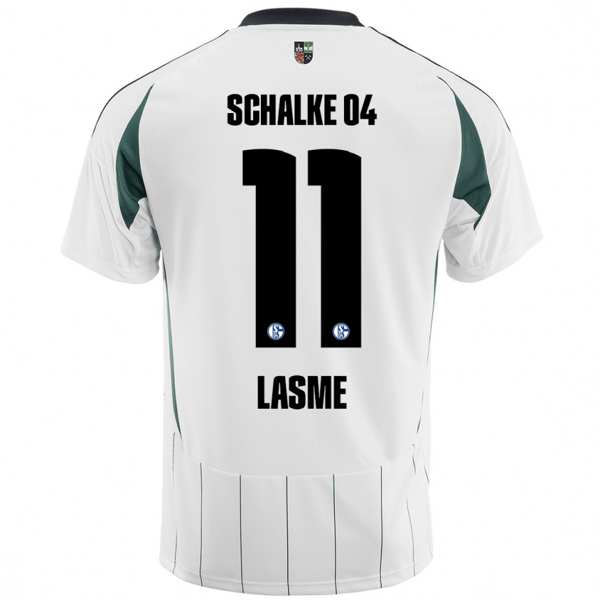 Kids Football Bryan Lasme #11 White Green Away Jersey 2024/25 T-Shirt