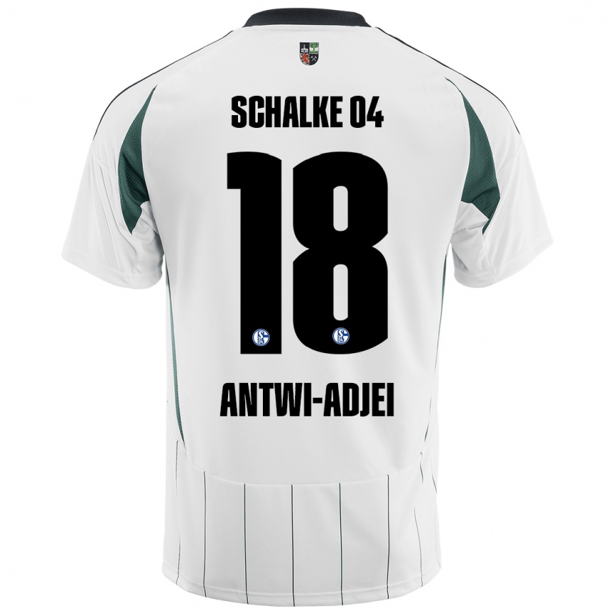 Kids Football Christopher Antwi-Adjei #18 White Green Away Jersey 2024/25 T-Shirt