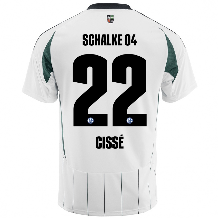 Kids Football Ibrahima Cissé #22 White Green Away Jersey 2024/25 T-Shirt