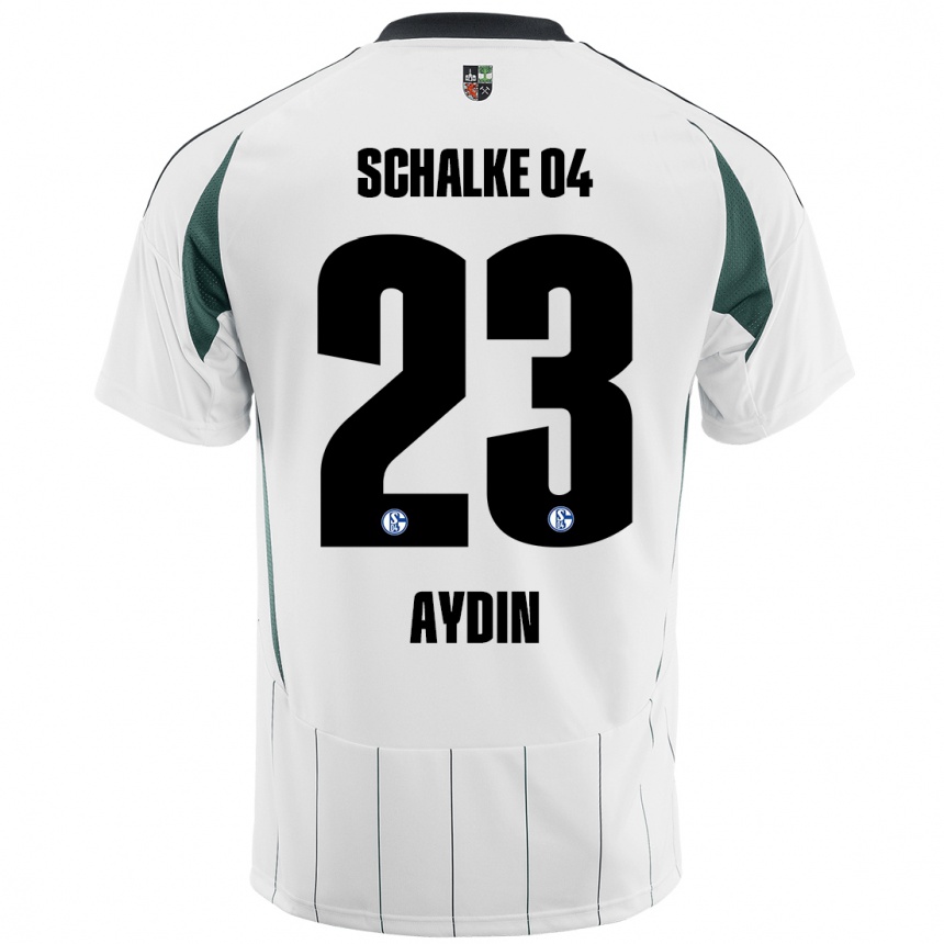 Kids Football Mehmet Aydın #23 White Green Away Jersey 2024/25 T-Shirt