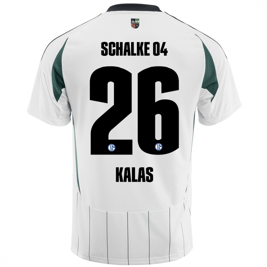 Kids Football Tomas Kalas #26 White Green Away Jersey 2024/25 T-Shirt