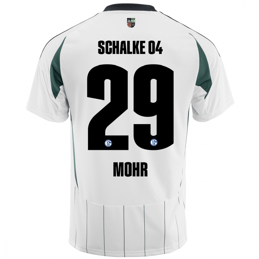 Kids Football Tobias Mohr #29 White Green Away Jersey 2024/25 T-Shirt