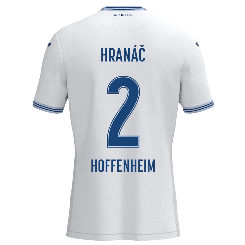 Kids Football Robin Hranac #2 White Blue Away Jersey 2024/25 T-Shirt