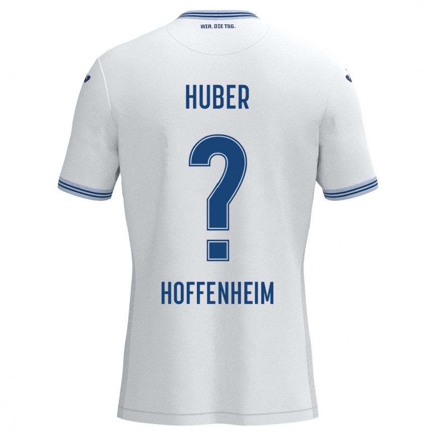 Kids Football Benedikt Huber #0 White Blue Away Jersey 2024/25 T-Shirt