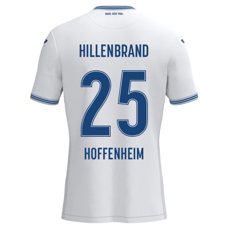 Kids Football Jack Hillenbrand #25 White Blue Away Jersey 2024/25 T-Shirt