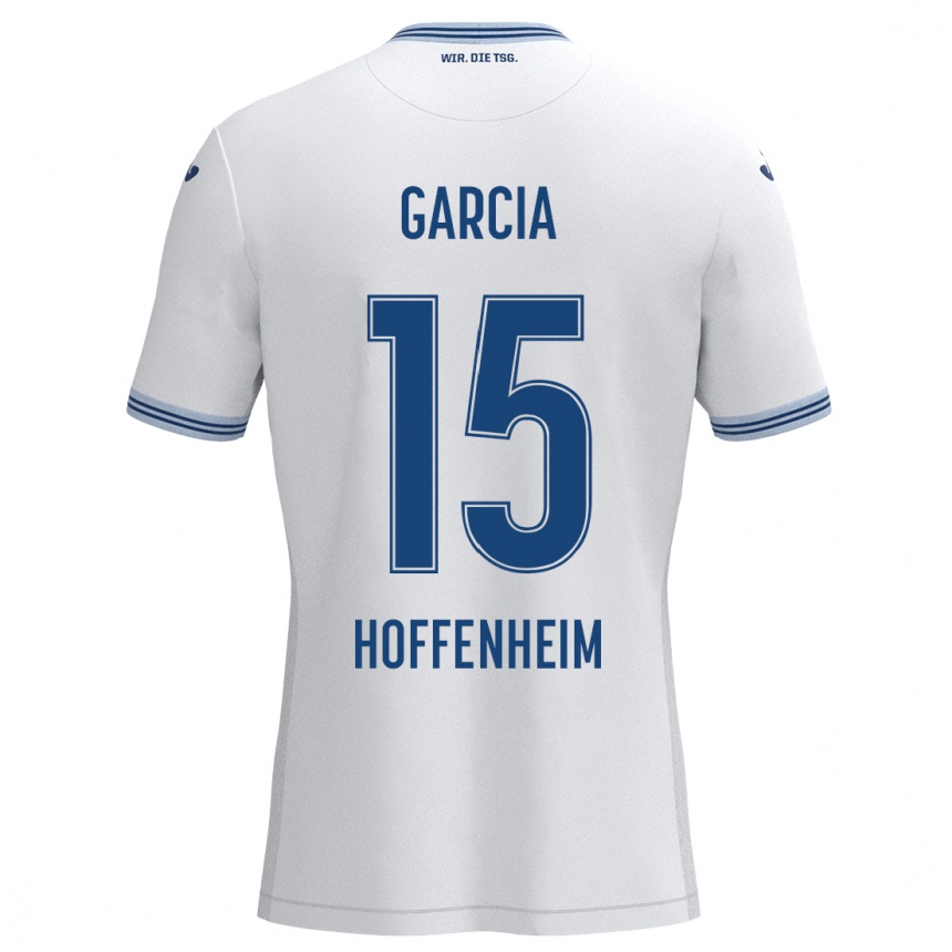 Kids Football Marta Cazalla Garcia #15 White Blue Away Jersey 2024/25 T-Shirt