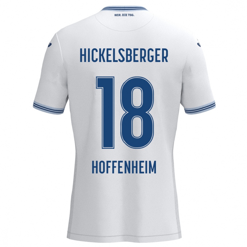 Kids Football Julia Hickelsberger #18 White Blue Away Jersey 2024/25 T-Shirt