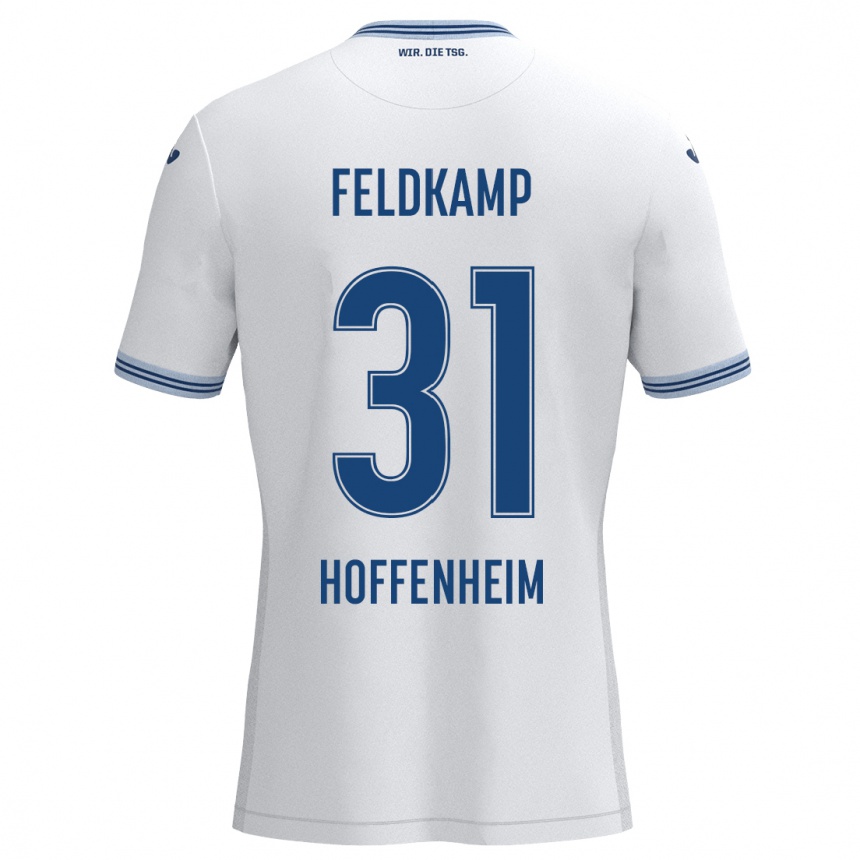 Kids Football Jana Feldkamp #31 White Blue Away Jersey 2024/25 T-Shirt