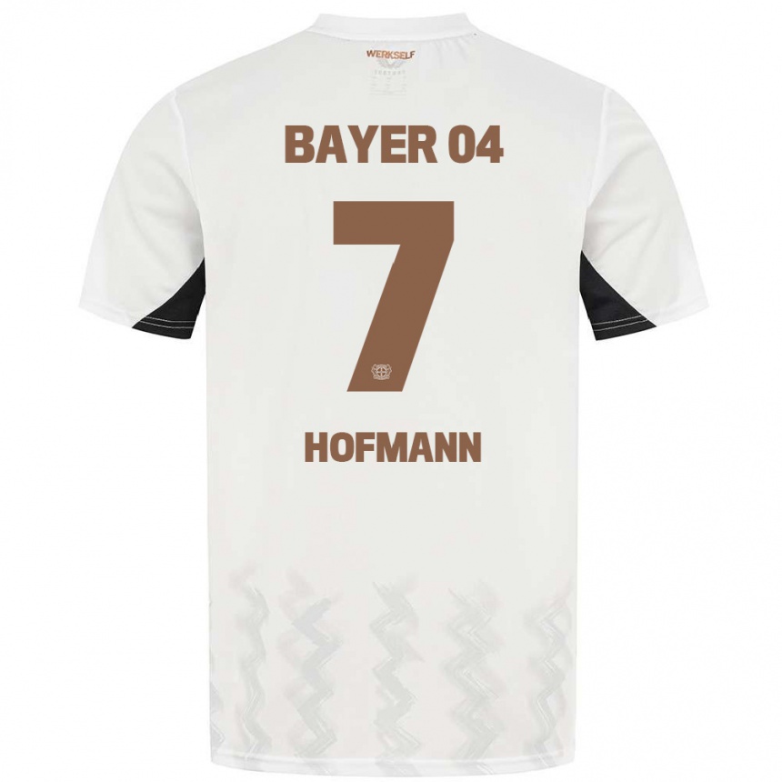 Kids Football Jonas Hofmann #7 White Black Away Jersey 2024/25 T-Shirt