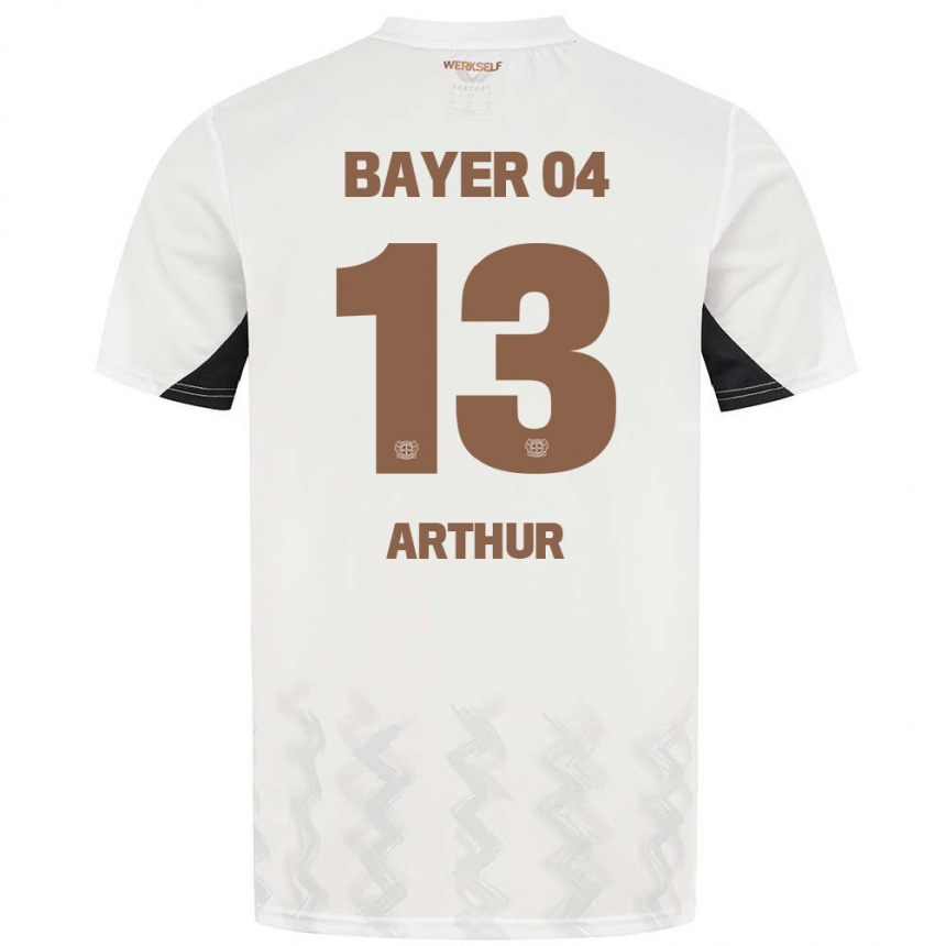 Kids Football Arthur #13 White Black Away Jersey 2024/25 T-Shirt