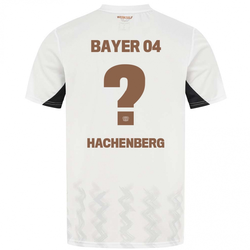 Kids Football Merlin Hachenberg #0 White Black Away Jersey 2024/25 T-Shirt