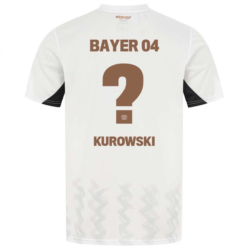 Kids Football Julien Kurowski #0 White Black Away Jersey 2024/25 T-Shirt