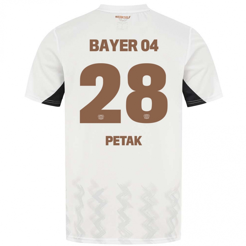 Kids Football Raoul Petak #28 White Black Away Jersey 2024/25 T-Shirt