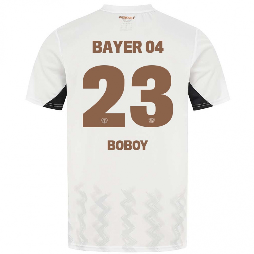 Kids Football Delice Boboy #23 White Black Away Jersey 2024/25 T-Shirt