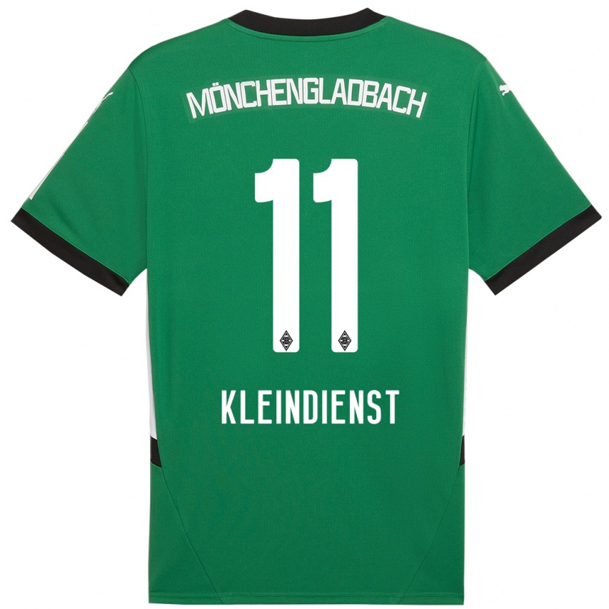 Kids Football Tim Kleindienst #11 Green White Away Jersey 2024/25 T-Shirt