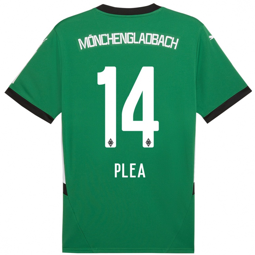 Kids Football Alassane Plea #14 Green White Away Jersey 2024/25 T-Shirt