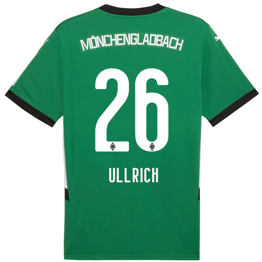 Kids Football Lukas Ullrich #26 Green White Away Jersey 2024/25 T-Shirt