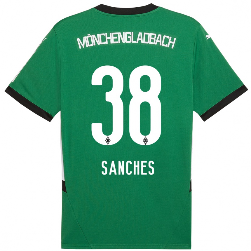 Kids Football Yvandro Borges Sanches #38 Green White Away Jersey 2024/25 T-Shirt