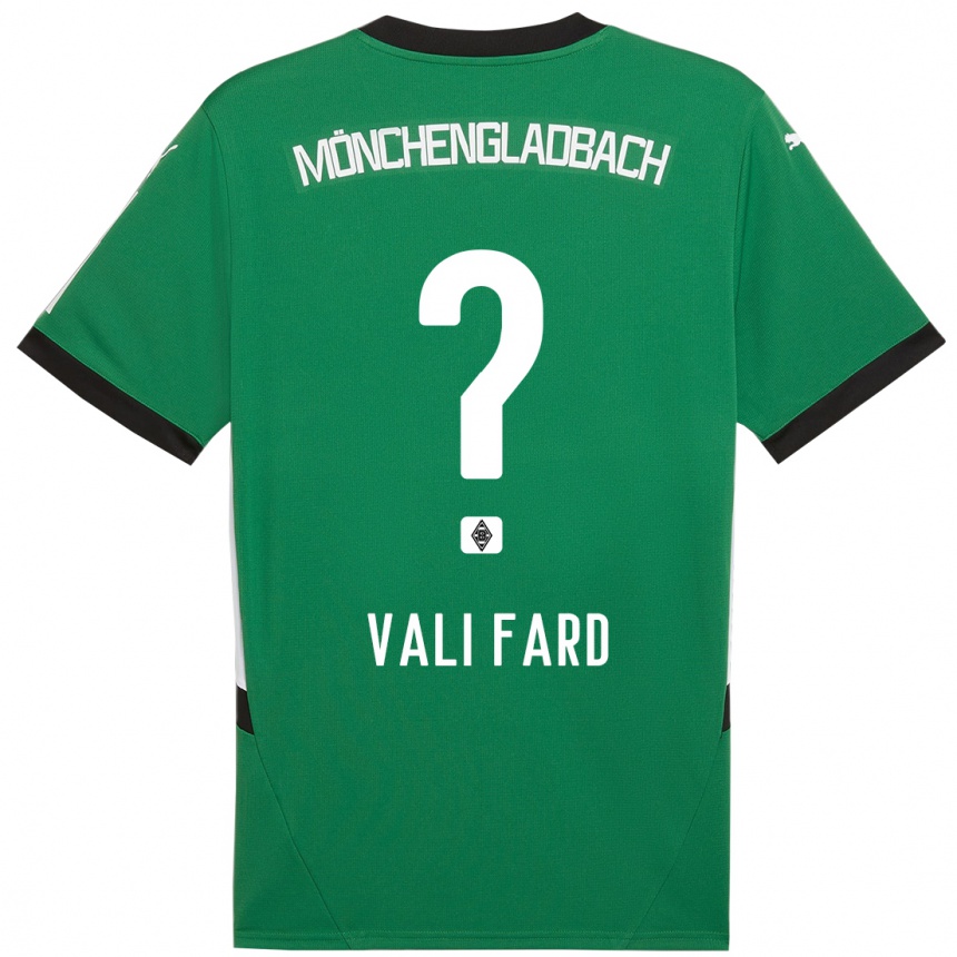 Kids Football Elias Vali Fard #0 Green White Away Jersey 2024/25 T-Shirt