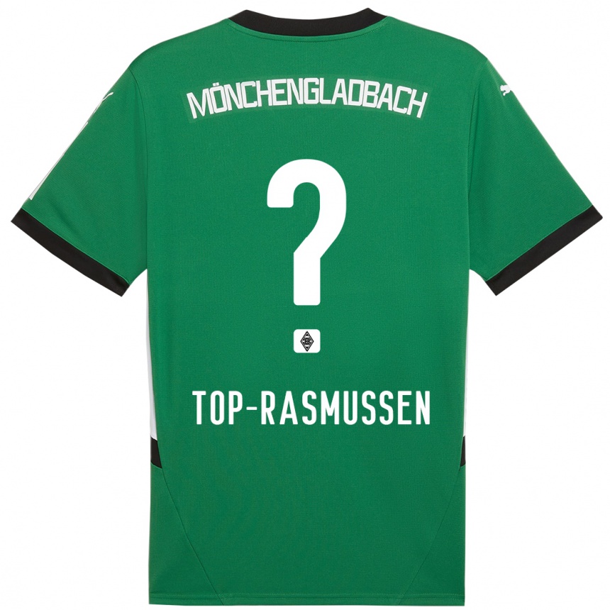 Kids Football Tristan Top-Rasmussen #0 Green White Away Jersey 2024/25 T-Shirt