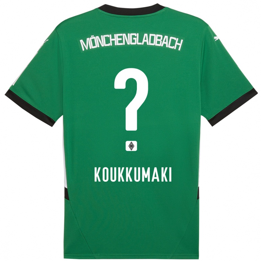 Kids Football Taavi Koukkumäki #0 Green White Away Jersey 2024/25 T-Shirt