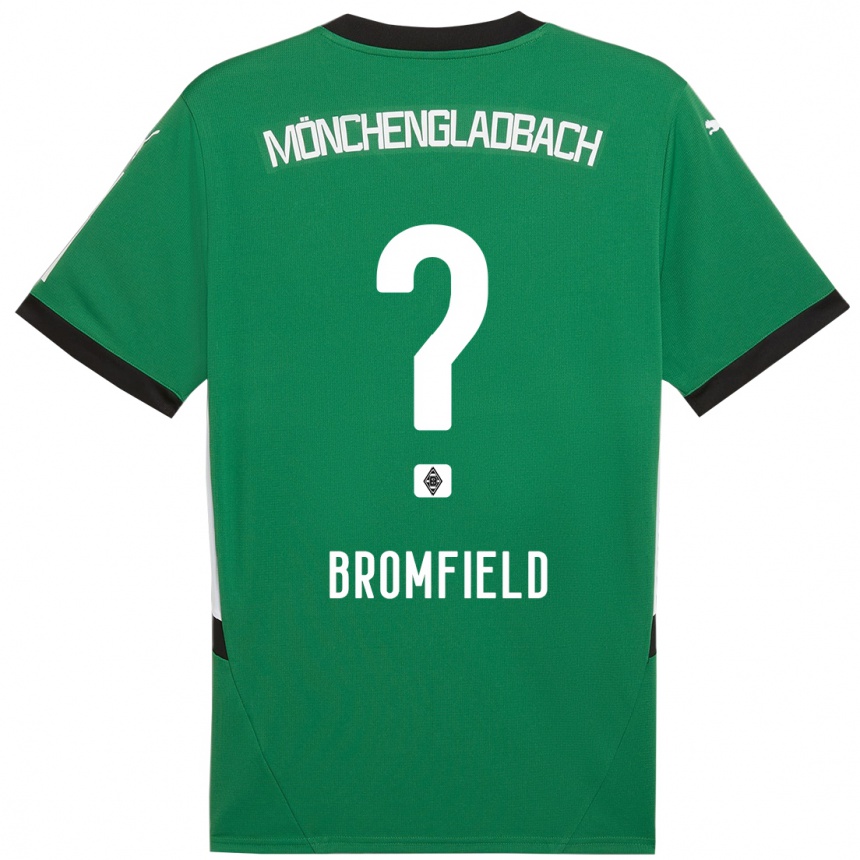 Kids Football Rio Bromfield #0 Green White Away Jersey 2024/25 T-Shirt