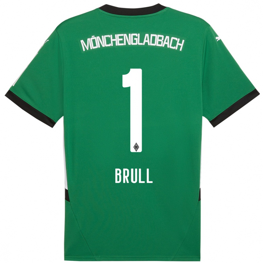 Kids Football Maximilian Brüll #1 Green White Away Jersey 2024/25 T-Shirt