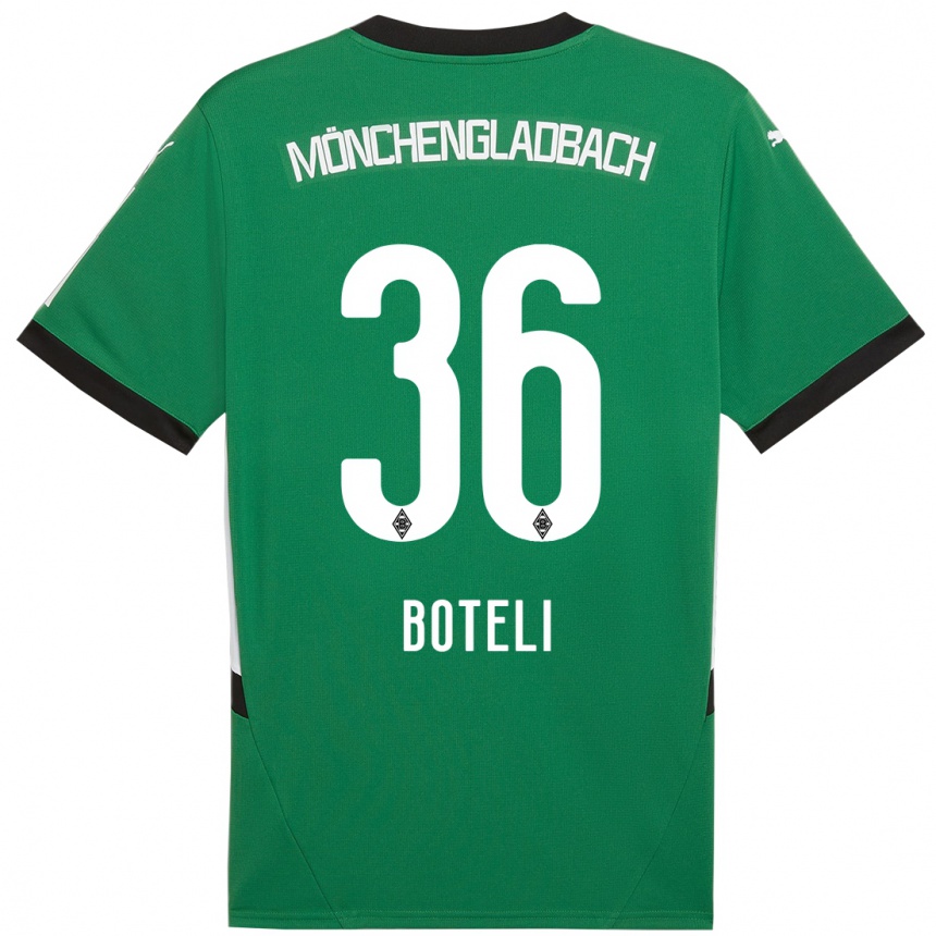 Kids Football Winsley Boteli #36 Green White Away Jersey 2024/25 T-Shirt