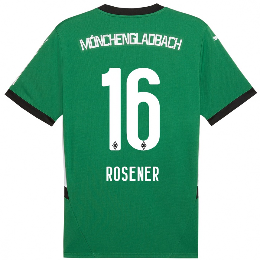 Kids Football Chiara Rösener #16 Green White Away Jersey 2024/25 T-Shirt