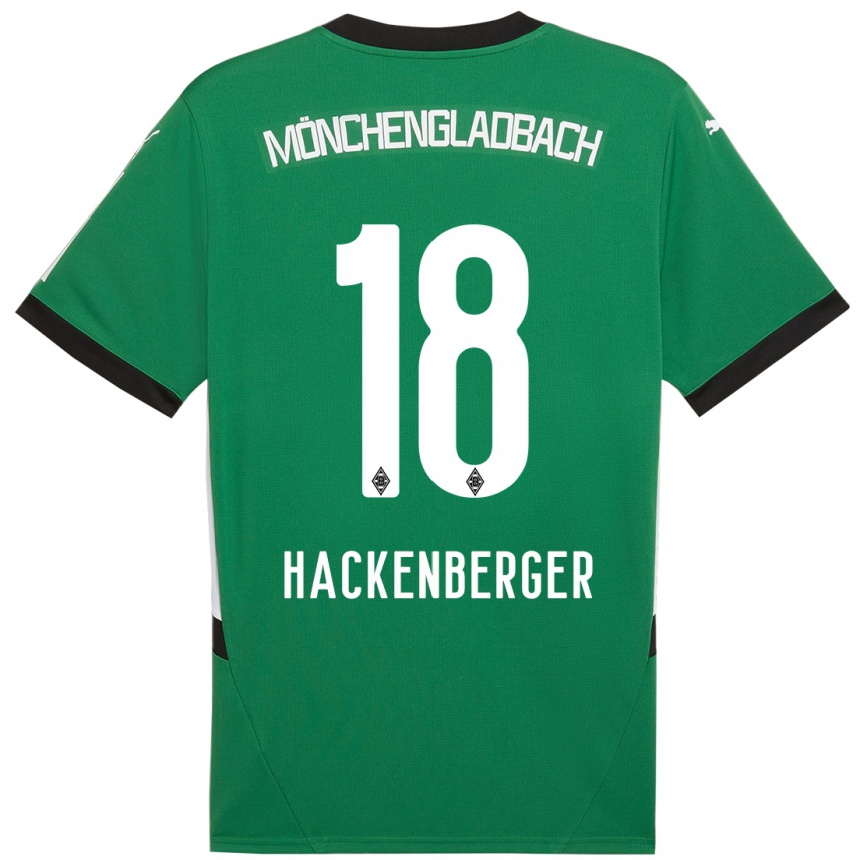 Kids Football Jessica Hackenberger #18 Green White Away Jersey 2024/25 T-Shirt