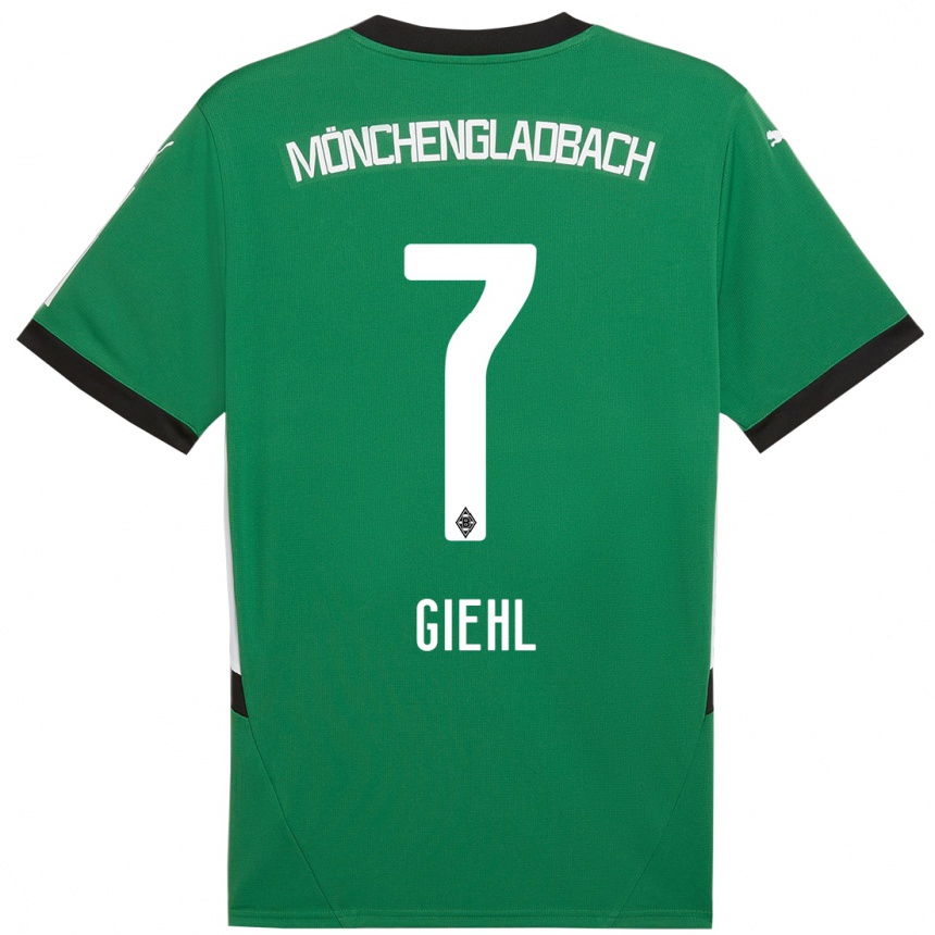 Kids Football Madita Giehl #7 Green White Away Jersey 2024/25 T-Shirt