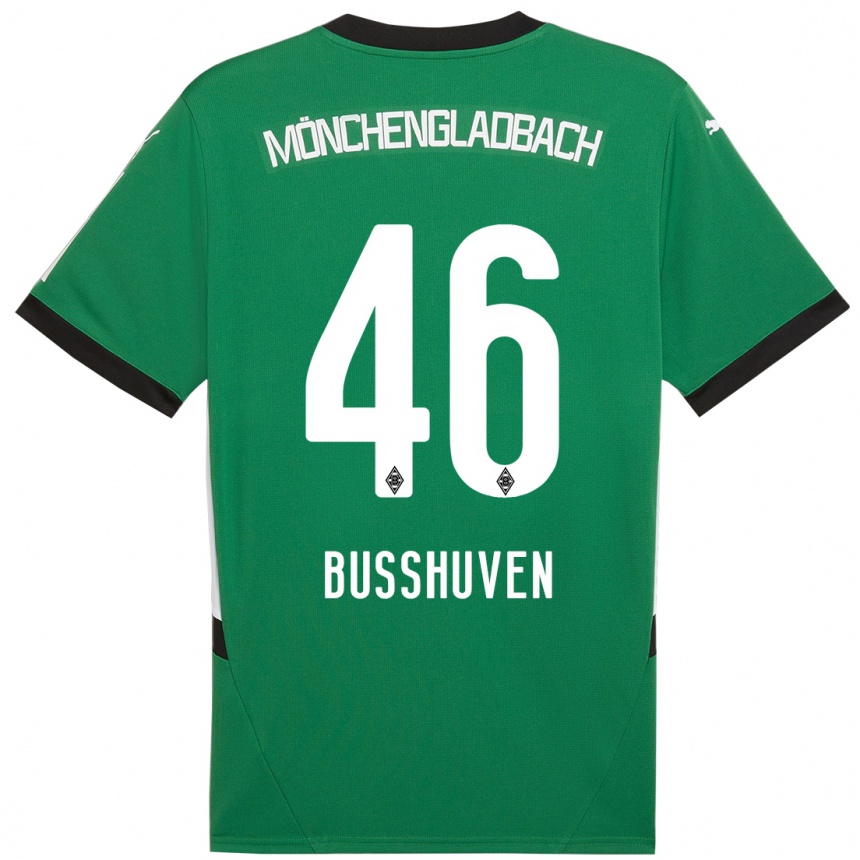 Kids Football Alina Busshuven #46 Green White Away Jersey 2024/25 T-Shirt