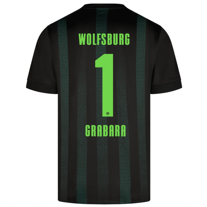 Kids Football Kamil Grabara #1 Dark Green Away Jersey 2024/25 T-Shirt