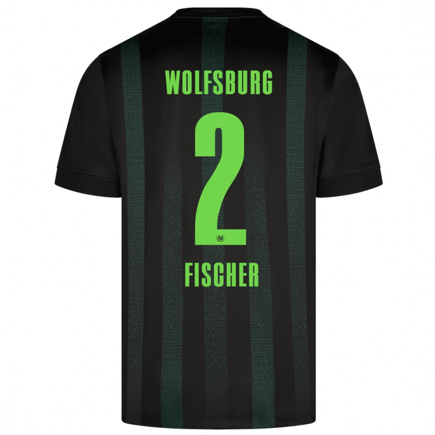 Kids Football Kilian Fischer #2 Dark Green Away Jersey 2024/25 T-Shirt