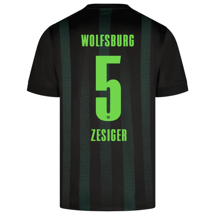 Kids Football Cédric Zesiger #5 Dark Green Away Jersey 2024/25 T-Shirt