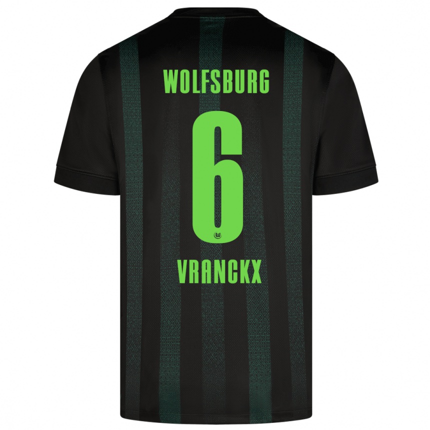 Kids Football Aster Vranckx #6 Dark Green Away Jersey 2024/25 T-Shirt