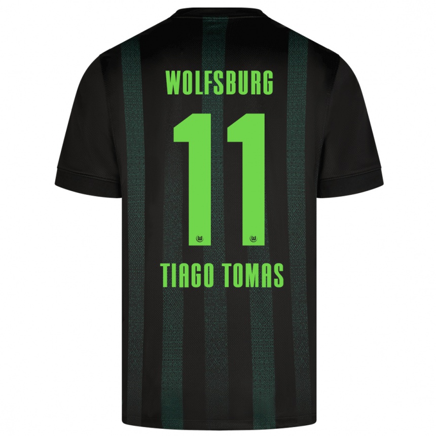 Kids Football Tiago Tomás #11 Dark Green Away Jersey 2024/25 T-Shirt