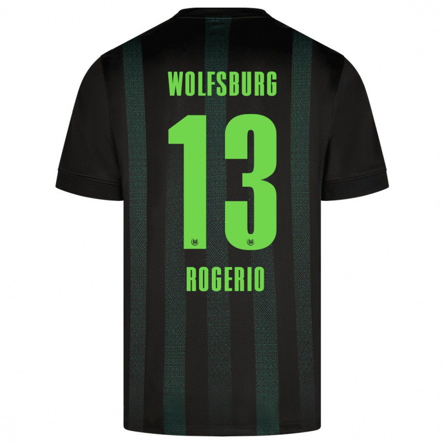 Kids Football Rogério #13 Dark Green Away Jersey 2024/25 T-Shirt