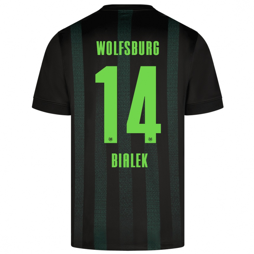 Kids Football Bartosz Bialek #14 Dark Green Away Jersey 2024/25 T-Shirt